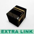caixa de presente retangular da vela do pacote de alta qualidade de veludo com logotipo do carimbo da folha
